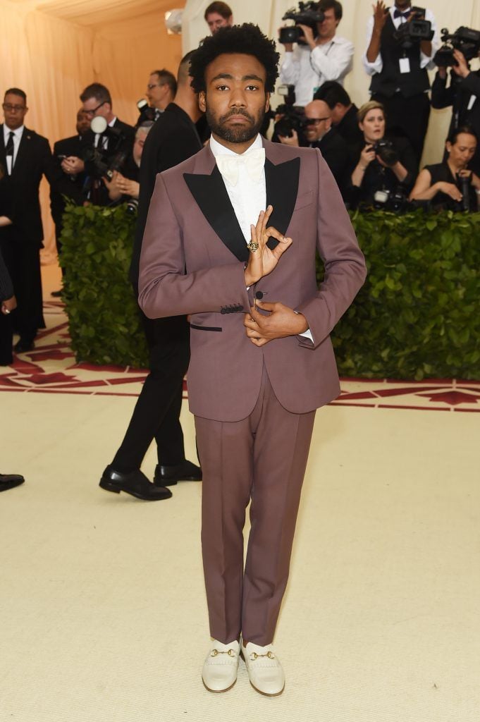 NEW YORK, NY - MAY 07:  Donald Glover attends the Heavenly Bodies: Fashion & The Catholic Imagination Costume Institute Gala at The Metropolitan Museum of Art on May 7, 2018 in New York City.  (Photo by Jamie McCarthy/Getty Images)