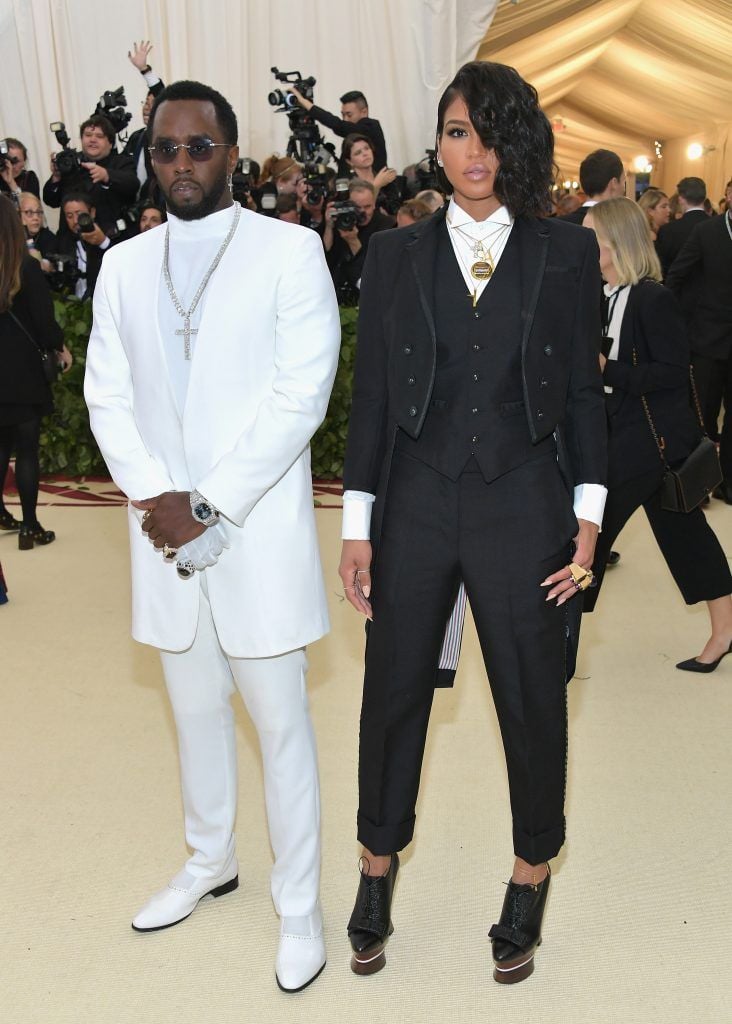 NEW YORK, NY - MAY 07:  Sean "Diddy" Combs and Cassie attends the Heavenly Bodies: Fashion & The Catholic Imagination Costume Institute Gala at The Metropolitan Museum of Art on May 7, 2018 in New York City.  (Photo by Neilson Barnard/Getty Images)