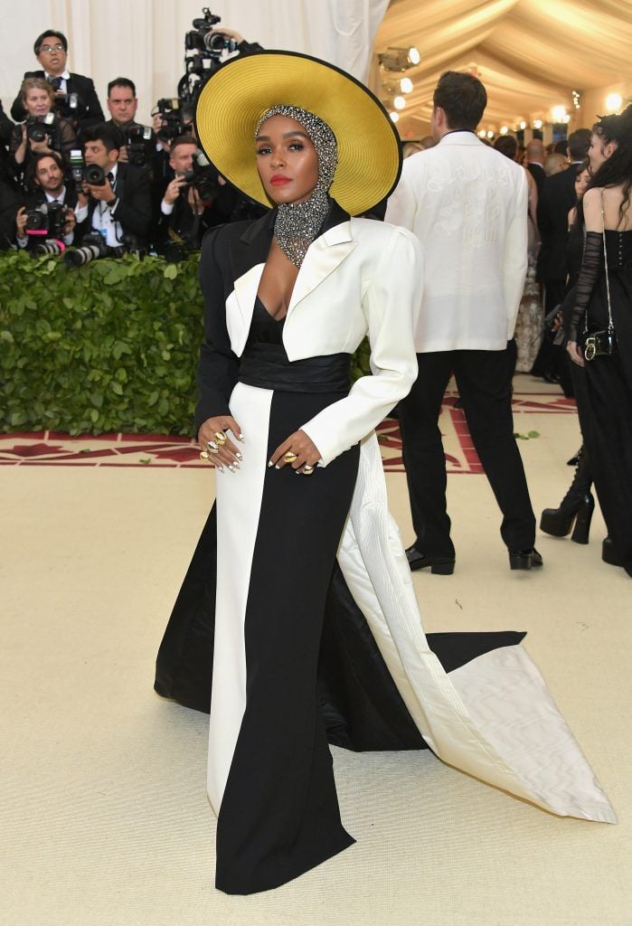 NEW YORK, NY - MAY 07:  Janelle Monae attends the Heavenly Bodies: Fashion & The Catholic Imagination Costume Institute Gala at The Metropolitan Museum of Art on May 7, 2018 in New York City.  (Photo by Neilson Barnard/Getty Images)