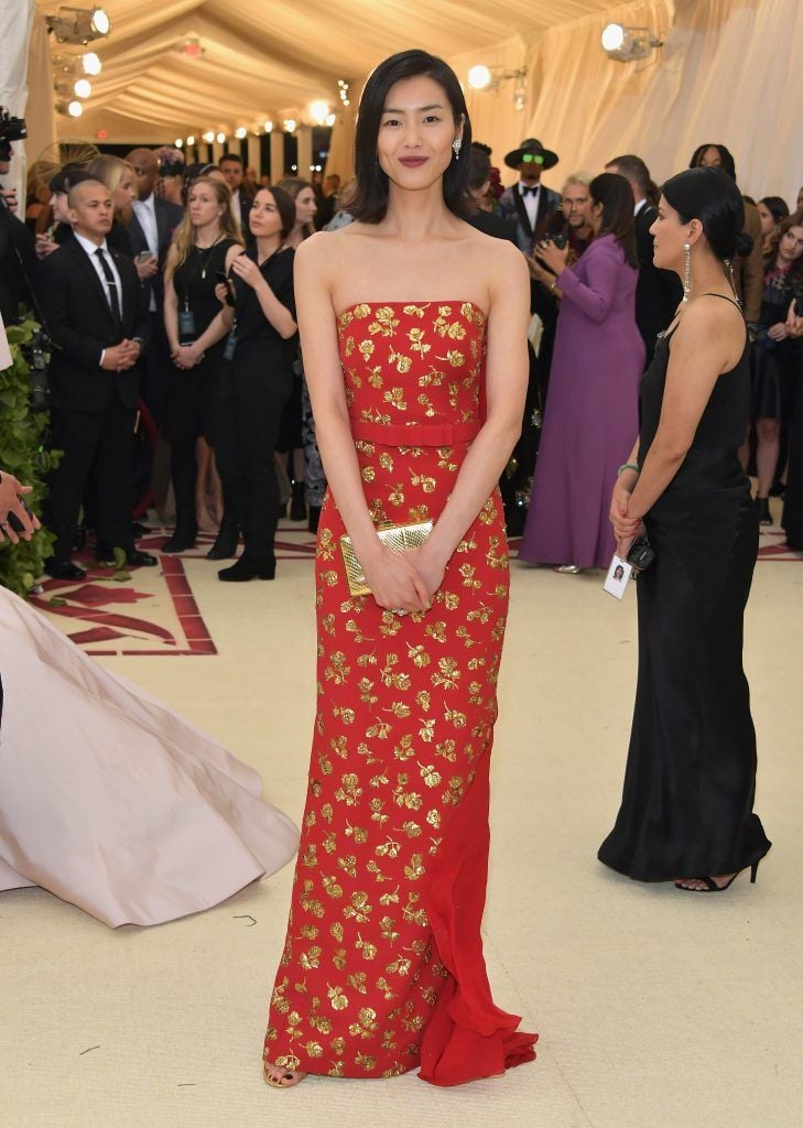 NEW YORK, NY - MAY 07:  Liu Wen attends the Heavenly Bodies: Fashion & The Catholic Imagination Costume Institute Gala at The Metropolitan Museum of Art on May 7, 2018 in New York City.  (Photo by Neilson Barnard/Getty Images)