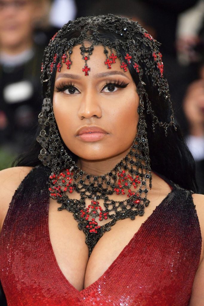 NEW YORK, NY - MAY 07:  Nicki Minaj attends the Heavenly Bodies: Fashion & The Catholic Imagination Costume Institute Gala at The Metropolitan Museum of Art on May 7, 2018 in New York City.  (Photo by Neilson Barnard/Getty Images)