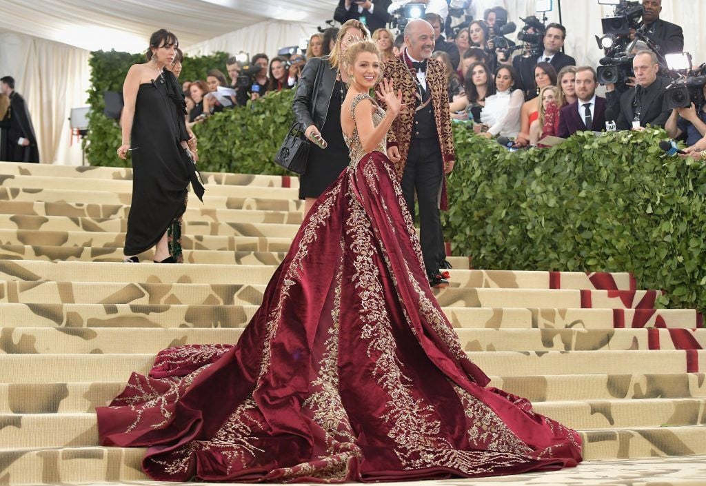 NEW YORK, NY - MAY 07:  Blake Lively attends the Heavenly Bodies: Fashion & The Catholic Imagination Costume Institute Gala at The Metropolitan Museum of Art on May 7, 2018 in New York City.  (Photo by Neilson Barnard/Getty Images)