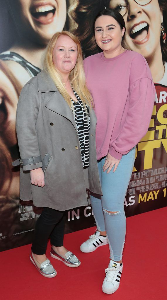 Grace Brown and Erika Millar at the special preview screening of Life of the Party at Omniplex Cinema in Rathmines, Dublin. Picture by Brian McEvoy