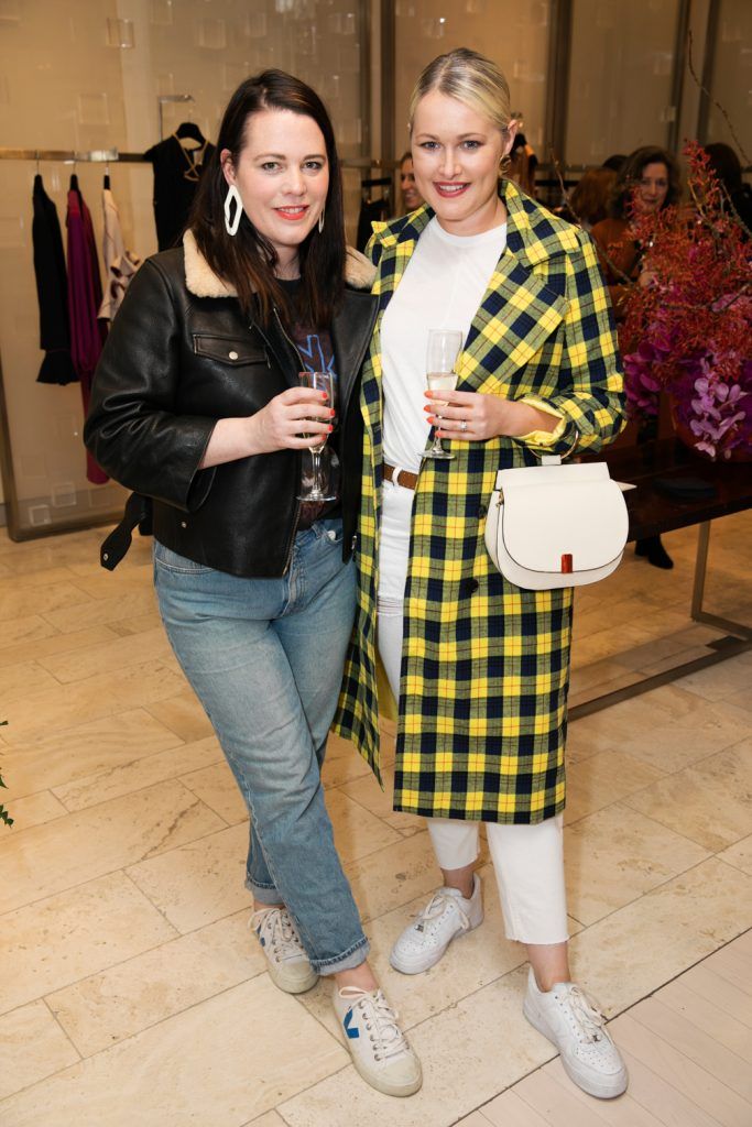 Corina Gaffey and Lorna Claire Weightman pictured as fashion designer Roksanda Ilincic previewed her stunning new Pre-Fall 2018 collection in The Designer Rooms. Photo: Ailbhe O'Donnell