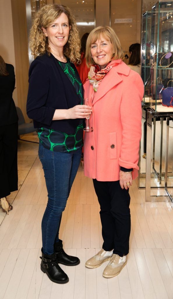 Suzanne and Cait Keane pictured as fashion designer Roksanda Ilincic previewed her stunning new Pre-Fall 2018 collection in The Designer Rooms. Photo: Ailbhe O'Donnell