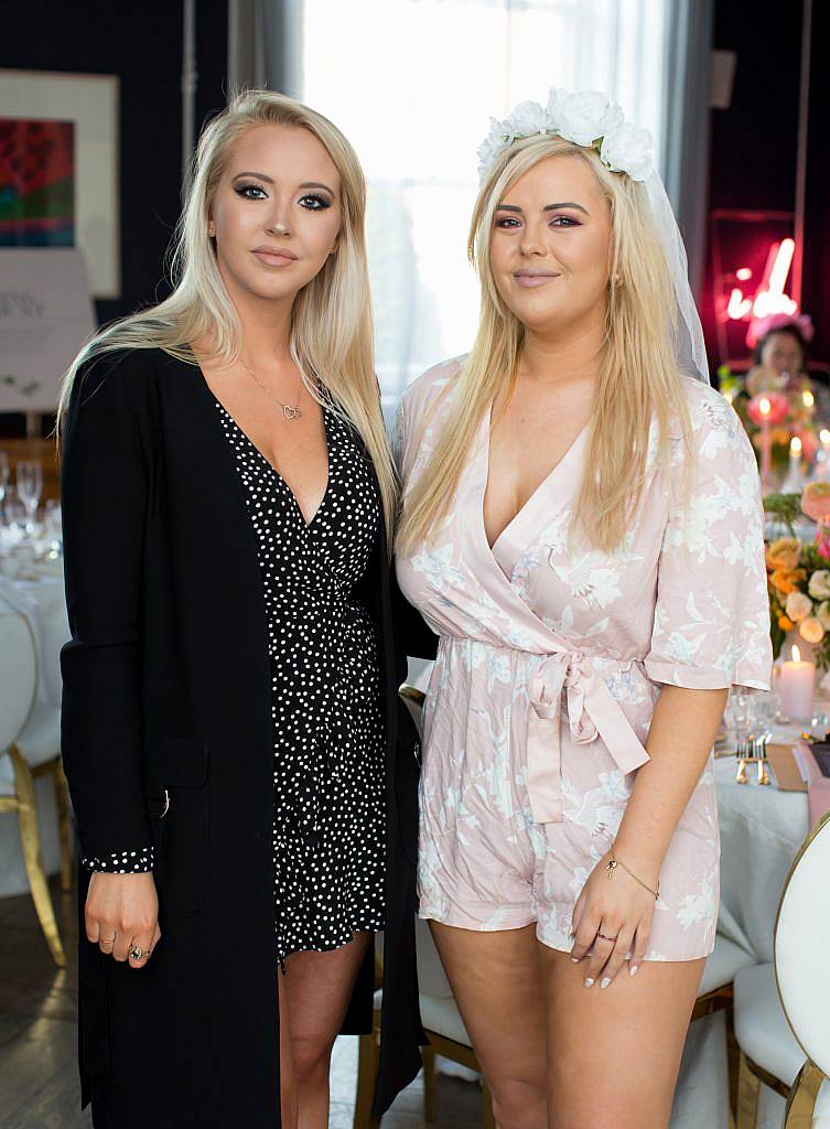 Kendra Becker & Ali Ryan pictured at the Primark Bridal Brunch to celebrate the Royal Wedding at 25 Fitzwilliam Place. Photo: Anthony Woods