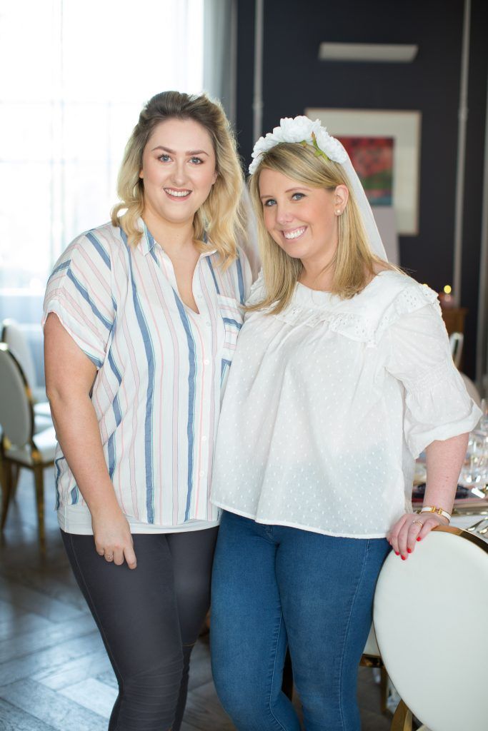 Aisling Keenan  & Alison Colhoun pictured at the Primark Bridal Brunch to celebrate the Royal Wedding at 25 Fitzwilliam Place. Photo: Anthony Woods