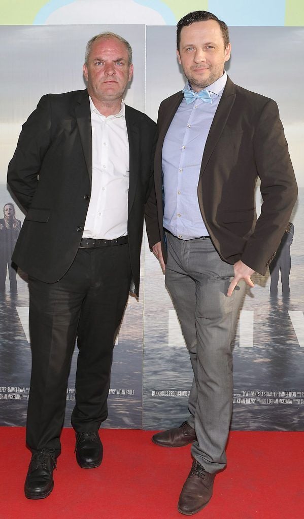 Denis Ward and Lucas Kozanecki pictured at the premiere of the new Irish film DIVE at Omniplex Rathmines, Dublin. Photo by Brian McEvoy