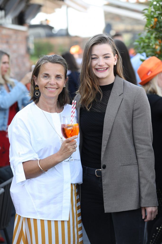 Lisa O'Riordan and Helen Smith pictured as Aperol Spritz, Italy's favourite aperitif, unveiled a new home in Dublin, Terrazza Aperol at Sophie's. Photo by Julien Behal