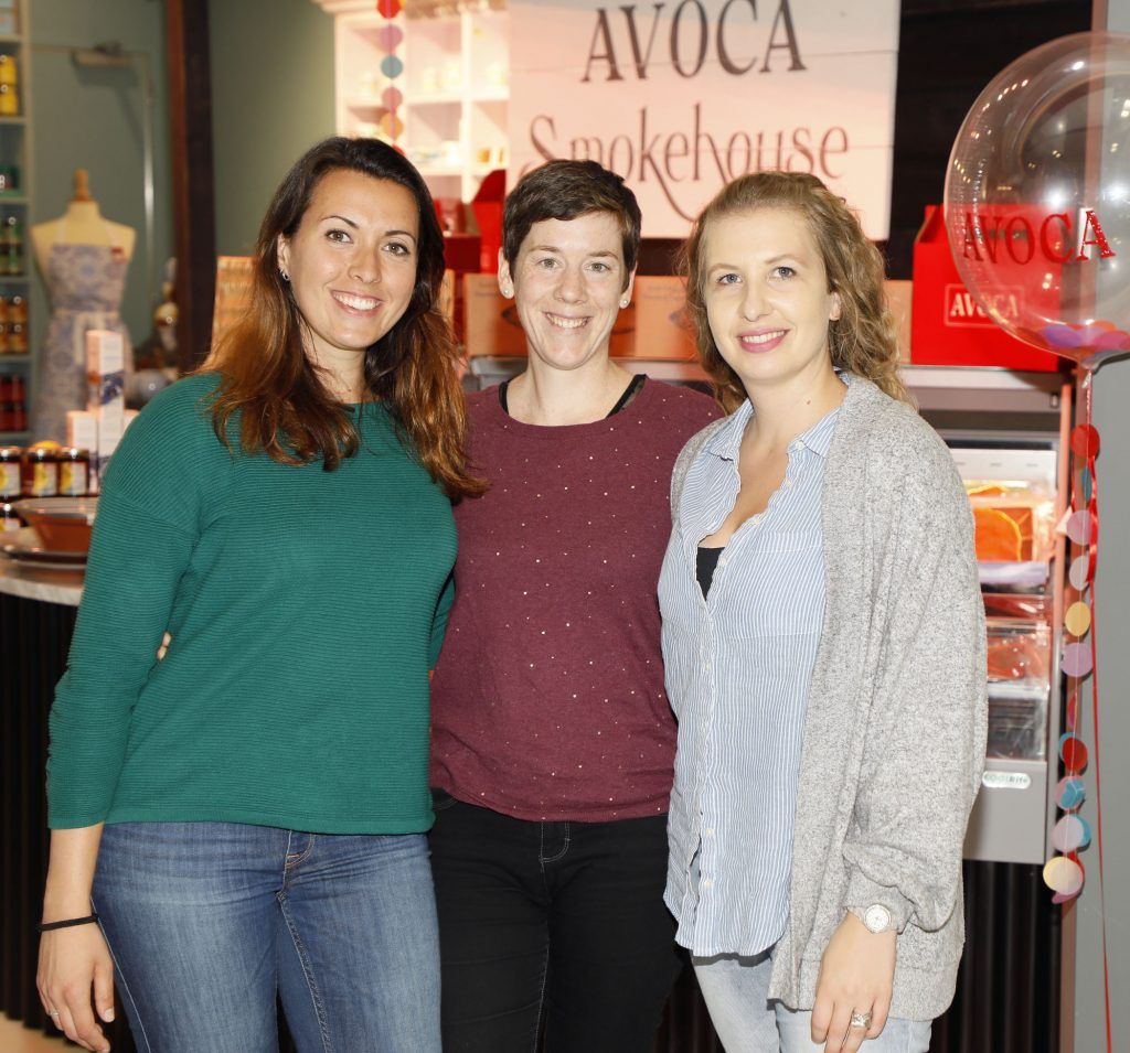 Claire Savoret, Geraldine Chavet and Sarah Girardin  at the official opening of AVOCA in Terminal 2 at Dublin Airport. Photo Kieran Harnett