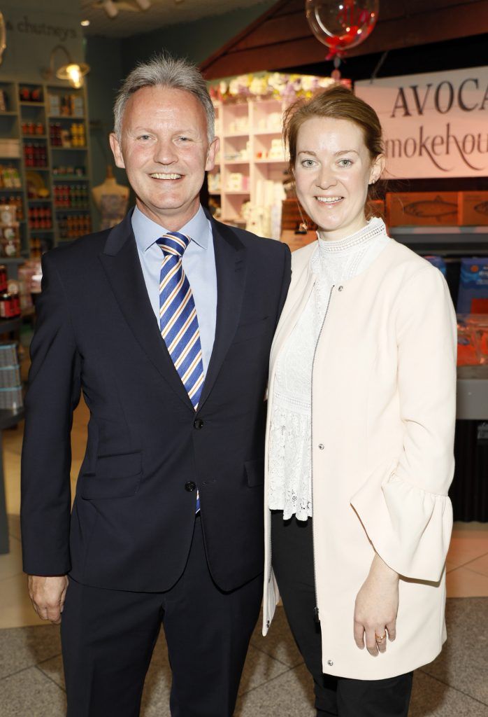 Martin Carpenter and Anne Keane at the official opening of AVOCA in Terminal 2 at Dublin Airport. Photo Kieran Harnett
