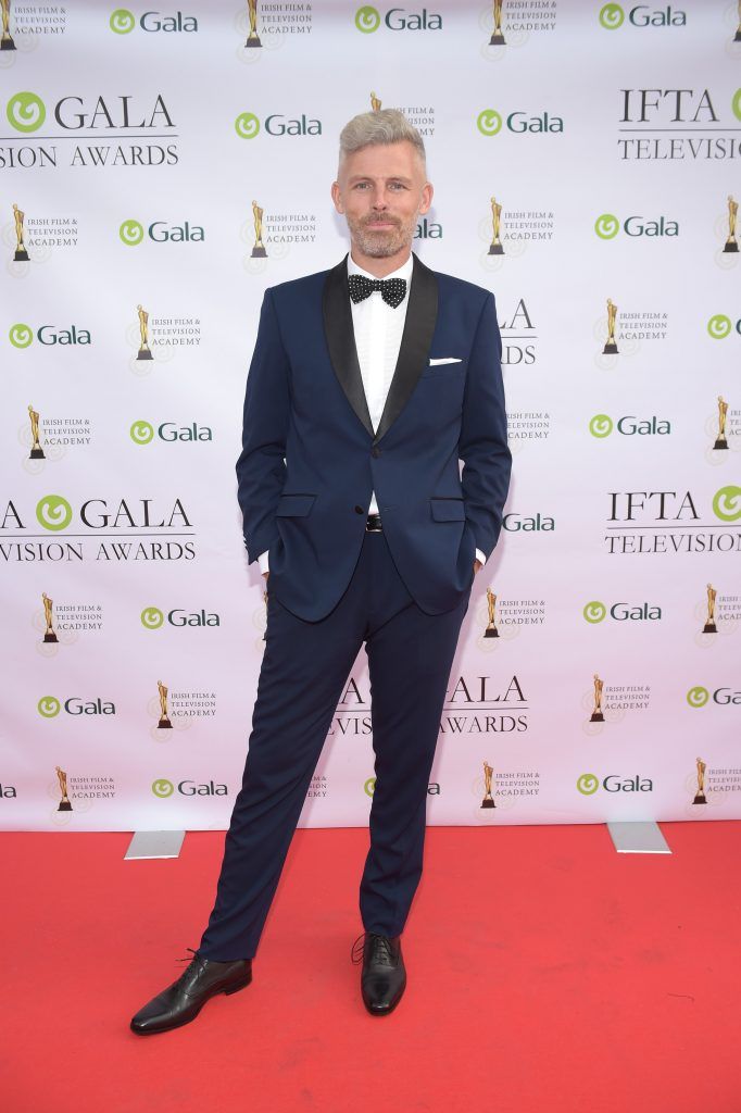 Des Bishop arriving on the red carpet for the IFTA Gala Television Awards 2018 at the RDS. Photo by Michael Chester