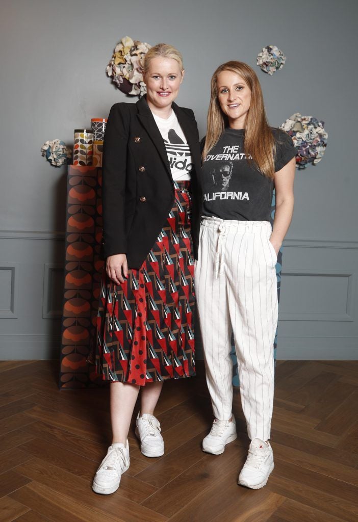 Lorna Weightman and Justine King at the 20 year celebration of the Orla Kiely brand and its longstanding relationship with the home of Irish Design Kilkenny Shop in The Alex Hotel, Dublin. Picture Conor McCabe Photography