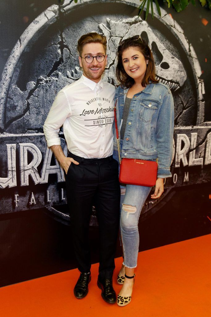 Rob Kenny and Niamh Crummey pictured at the Irish premiere screening of Jurassic World: Fallen Kingdom at ODEON Point Square, Dublin. Picture Andres Poveda
