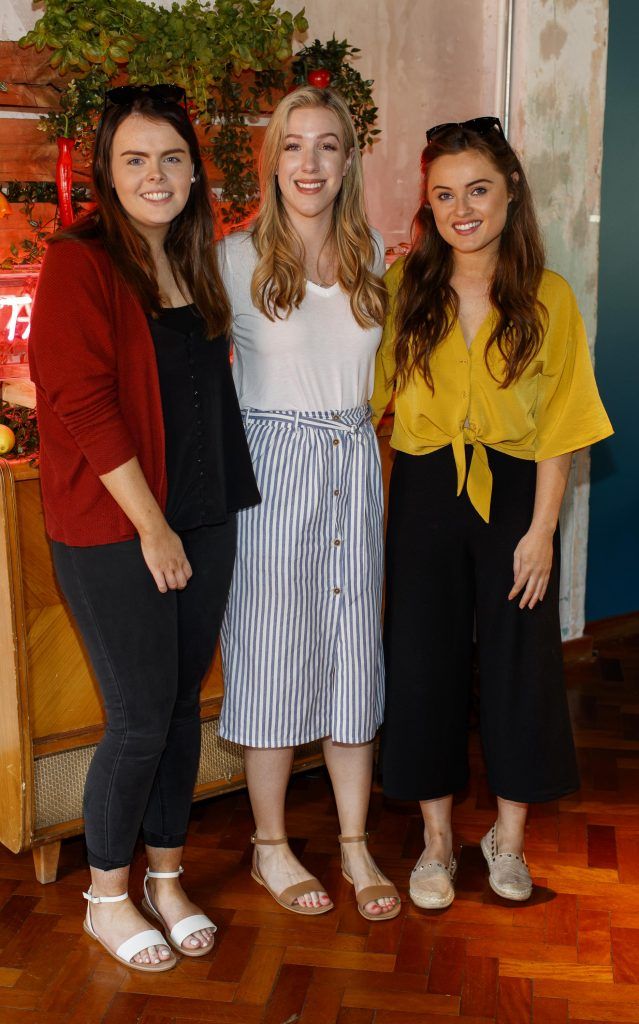 Megan Conway, Amy Mulvaney and Cailin Brady pictured at the launch of Greene Farm's #TakeBackLunch campaign which aims to change Ireland's lunch culture by helping people make the most of their lunch break. Picture Andres Poveda