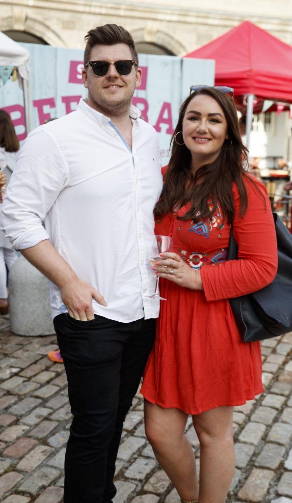 Joe Carlyle and Vicki Notaro at SuperValu's Food and Wine Festival in the Royal Hospital Kilmainham, where guests got to enjoy some of SuperValu's Specially Sourced range for summer. Picture Andres Poveda