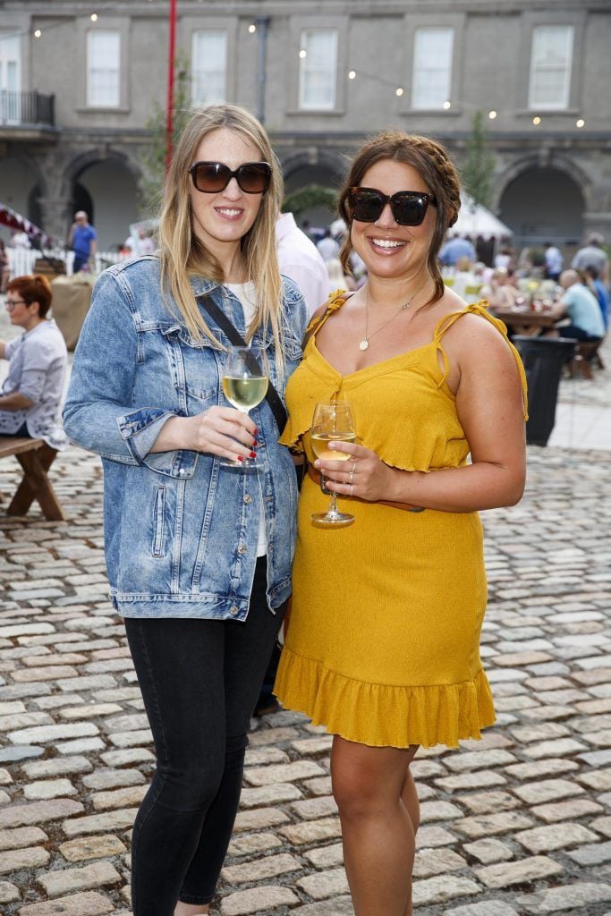 Naomi Gaffey and Nadia Elferdaussi at SuperValu's Food and Wine Festival in the Royal Hospital Kilmainham, where guests got to enjoy some of SuperValu's Specially Sourced range for summer. Picture Andres Poveda