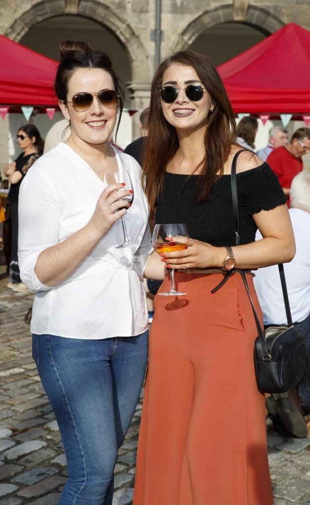 Aisling Baker and Karen Geary at SuperValu's Food and Wine Festival in the Royal Hospital Kilmainham, where guests got to enjoy some of SuperValu's Specially Sourced range for summer. Picture Andres Poveda