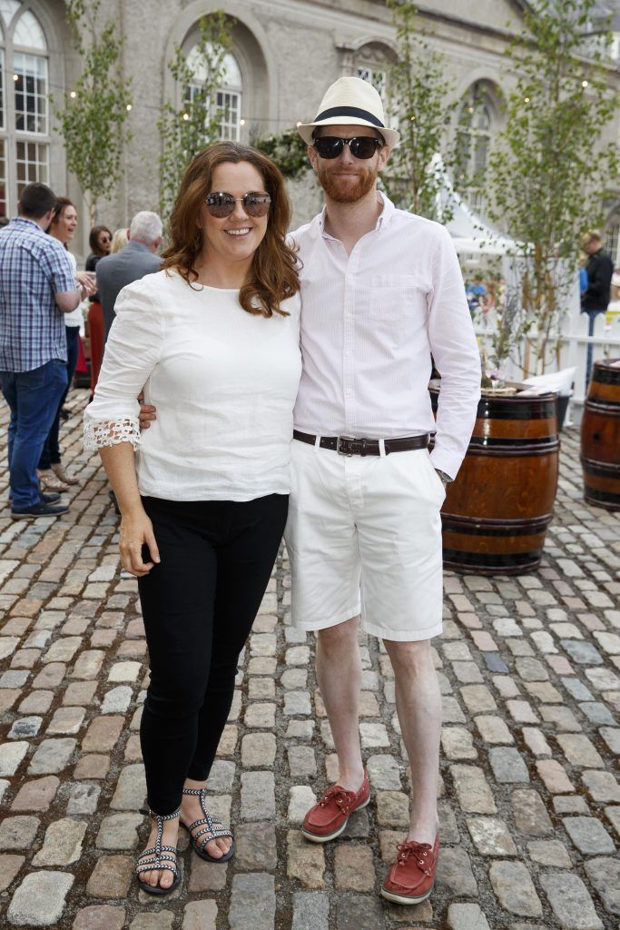 Ruth Scott and Rob Morgan at SuperValu's Food and Wine Festival in the Royal Hospital Kilmainham, where guests got to enjoy some of SuperValu's Specially Sourced range for summer. Picture Andres Poveda