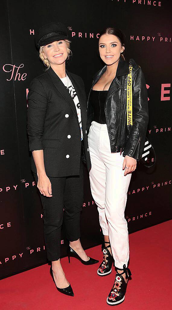 Yvonne Connolly and daughter Missy Keating at the Irish premiere of The Happy Prince at the Stella Cinema in Rathmines, Dublin. Photo by Brian McEvoy