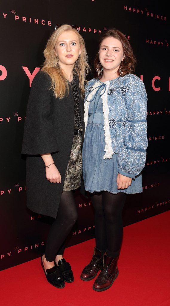 Michelle Conway and Lorna Waters at the Irish premiere of The Happy Prince at the Stella Cinema in Rathmines, Dublin. Photo by Brian McEvoy