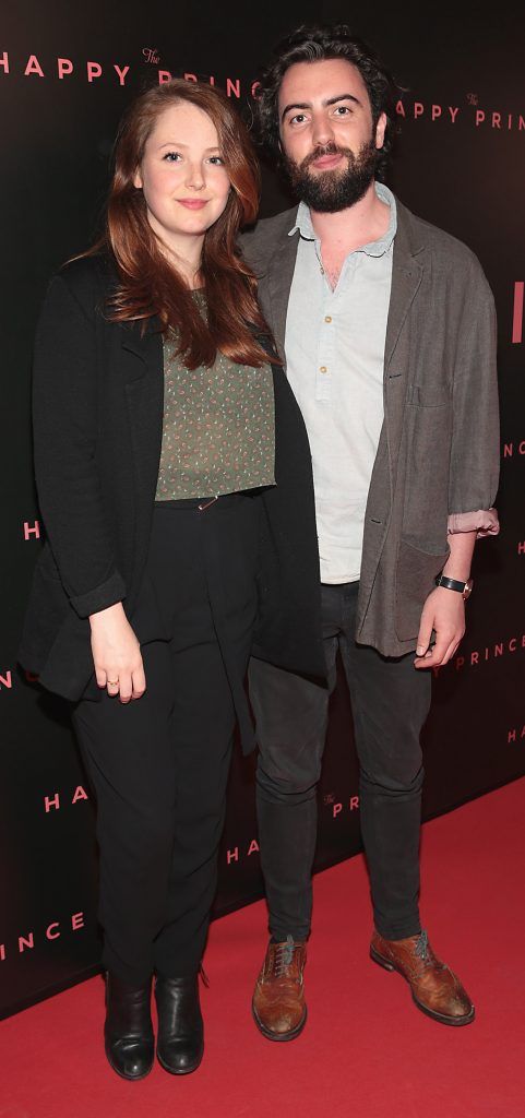 Roisin O Donovan and David O Dwyer at the Irish premiere of The Happy Prince at the Stella Cinema in Rathmines, Dublin. Photo by Brian McEvoy