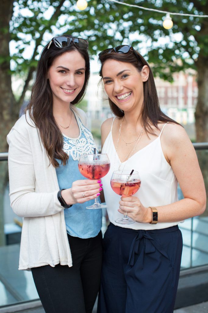Zara Healy & Oneisa O’Connor pictured at the launch of Lolea, the world's leading premium sangria brand, launching in Ireland for the first time. Photo: Anthony Woods