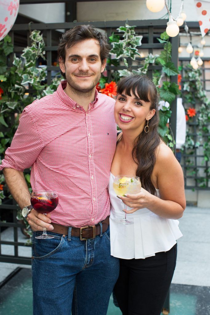 Hugo Mazel & Vicky Sargeant pictured at the launch of Lolea, the world's leading premium sangria brand, launching in Ireland for the first time. Photo: Anthony Woods