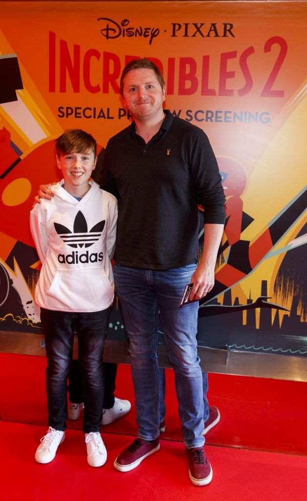 Johnny and Matt Griffin ictured at the special preview screening of INCREDIBLES 2 at the Light House Cinema. Picture Andres Poveda