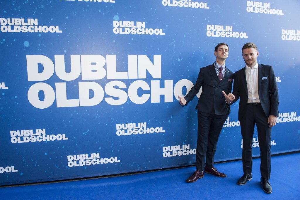 Emmet Kirwan and Ian Lloyd Anderson pictured at the world premiere of Dublin Oldschool at the Lighthouse Cinema Smithfield, Dublin. Photo: Patrick O'Leary