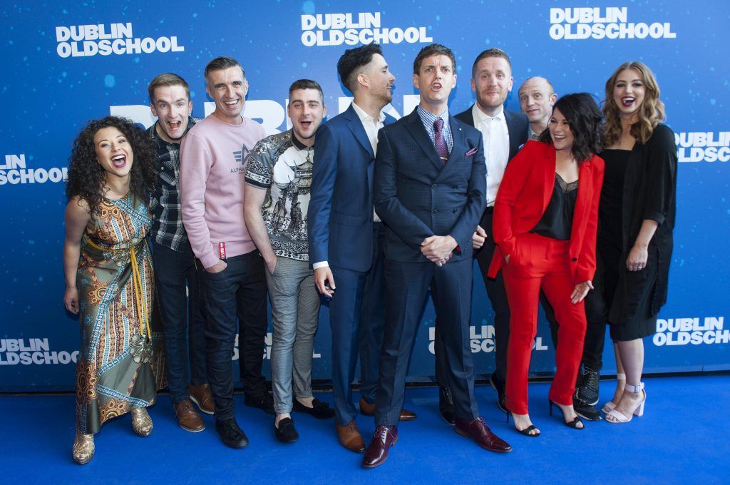 The cast of Dublin Oldschool pictured at the world premiere at the Lighthouse Cinema Smithfield Dublin. Photo: Patrick O'Leary