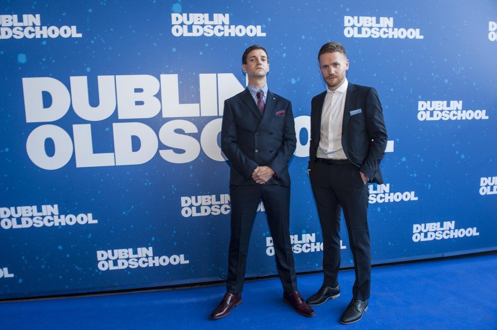 Emmet Kirwan and Ian Lloyd Anderson pictured at the world premiere of Dublin Oldschool at the Lighthouse Cinema Smithfield, Dublin. Photo: Patrick O'Leary