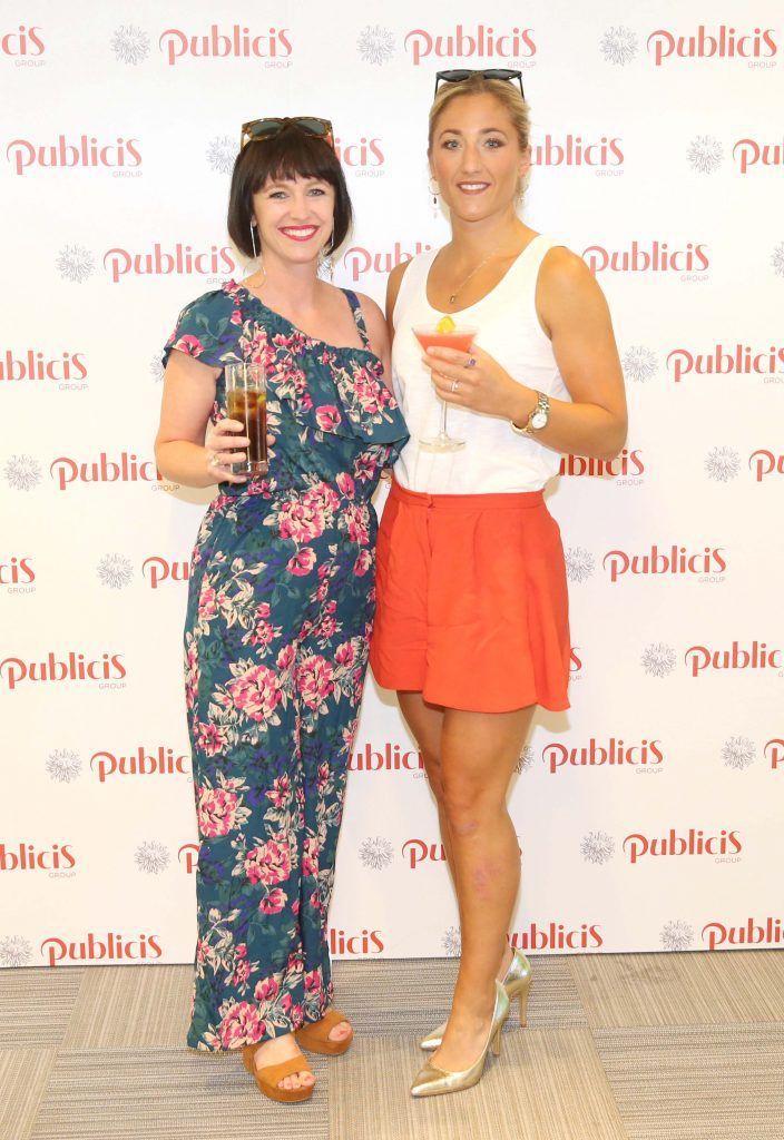 Rachel Murray and Kate McKenna pictured at the Publicis Dublin summer rooftop party. Photograph: Leon Farrell / Photocall Ireland