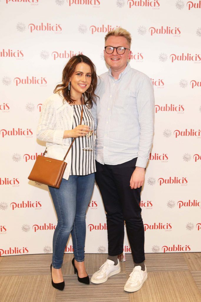 Nicola Fox and Cormack Dooley pictured at the Publicis Dublin summer rooftop party. Photograph: Leon Farrell / Photocall Ireland