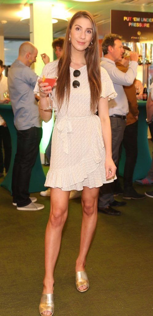 Clementine MacNeice pictured at the Publicis Dublin summer rooftop party. Photograph: Leon Farrell / Photocall Ireland