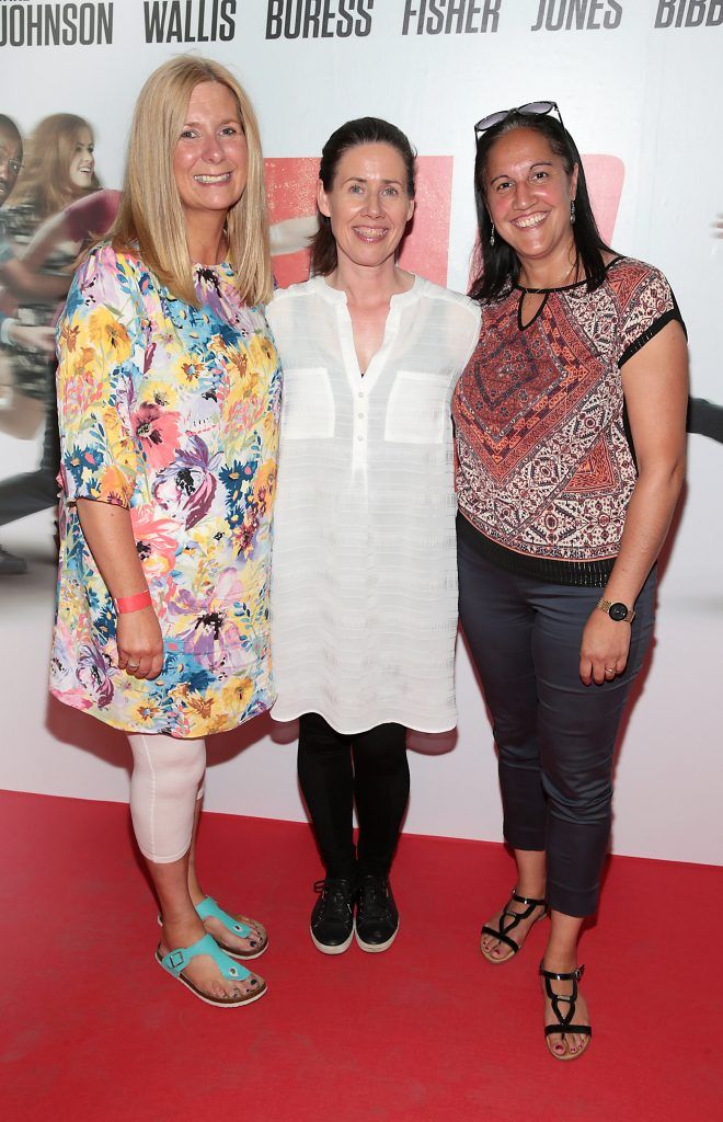 Joan Clancy, Teresa Hagan and Elodie Hersant at the special preview screening of Tag at ODEON Cinema Point Square, Dublin. Photo by Brian McEvoy