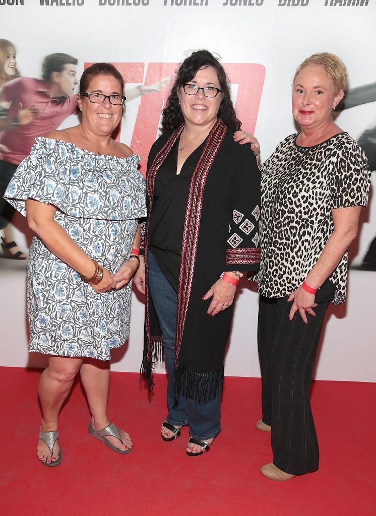 Grainne Byrne,Susan Tyrrell and Joan Grogan  at the special preview screening of Tag at ODEON Cinema Point Square, Dublin. Photo by Brian McEvoy