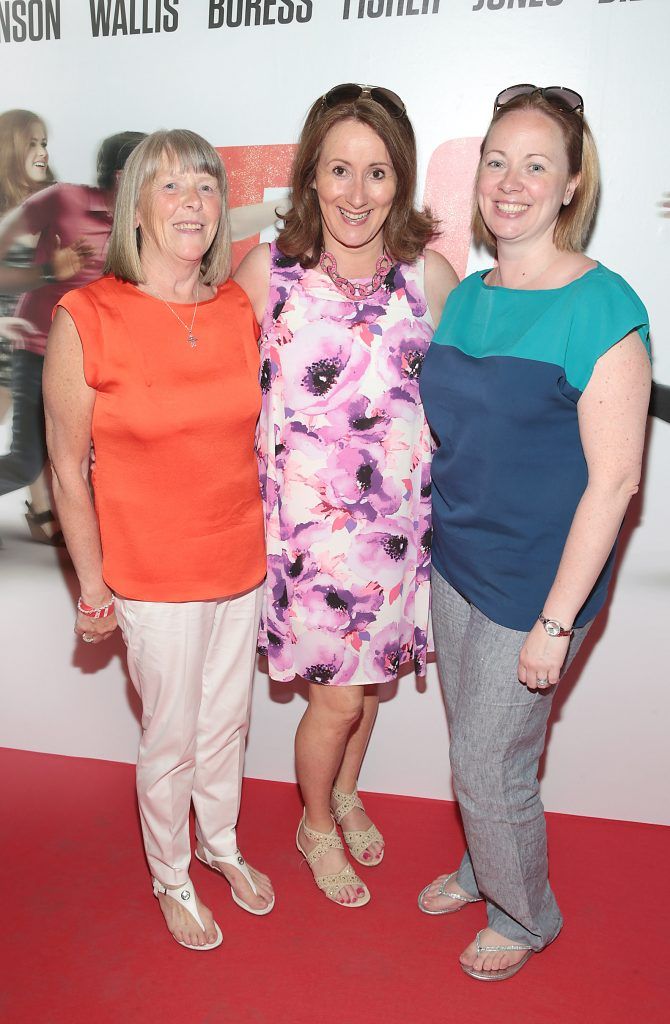 Linda Hynes, Marie Friel and Georgina Kelly at the special preview screening of Tag at ODEON Cinema Point Square, Dublin. Photo by Brian McEvoy