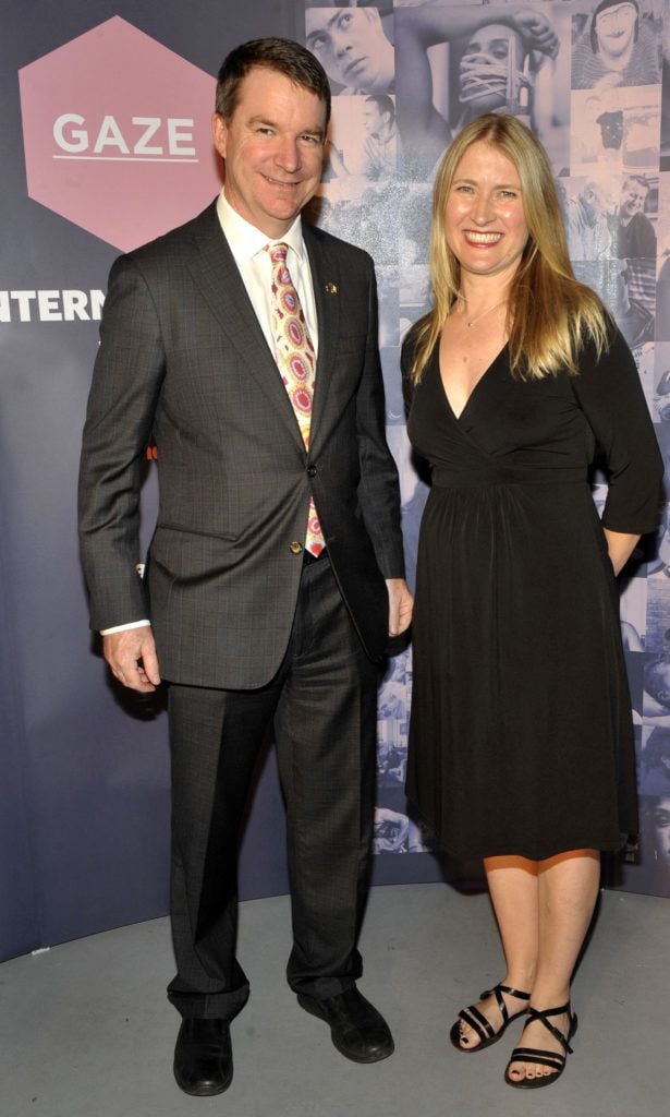 Australian Ambassador to Ireland Richard Andrews and Joanna Werner, producer of opening film Riot. Pictured at the opening night of the GAZE Film Festival in Light House Cinema. Photos: Patrick O'Leary 