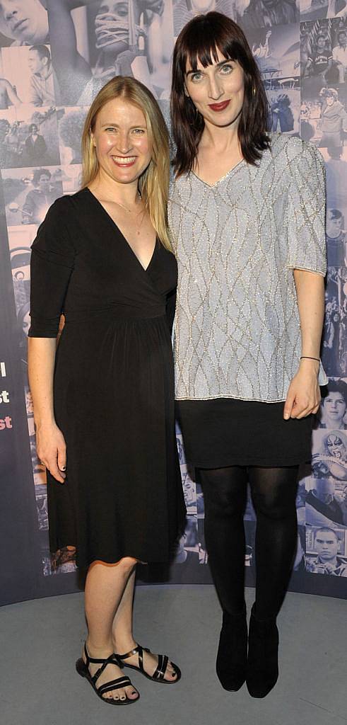 Joanna Werner, producer of opening film Riot.and Roisín Geraghty (Festival Programmer).  Pictured at the opening night of the GAZE Film Festival in Light House Cinema. Photos: Patrick O'Leary 