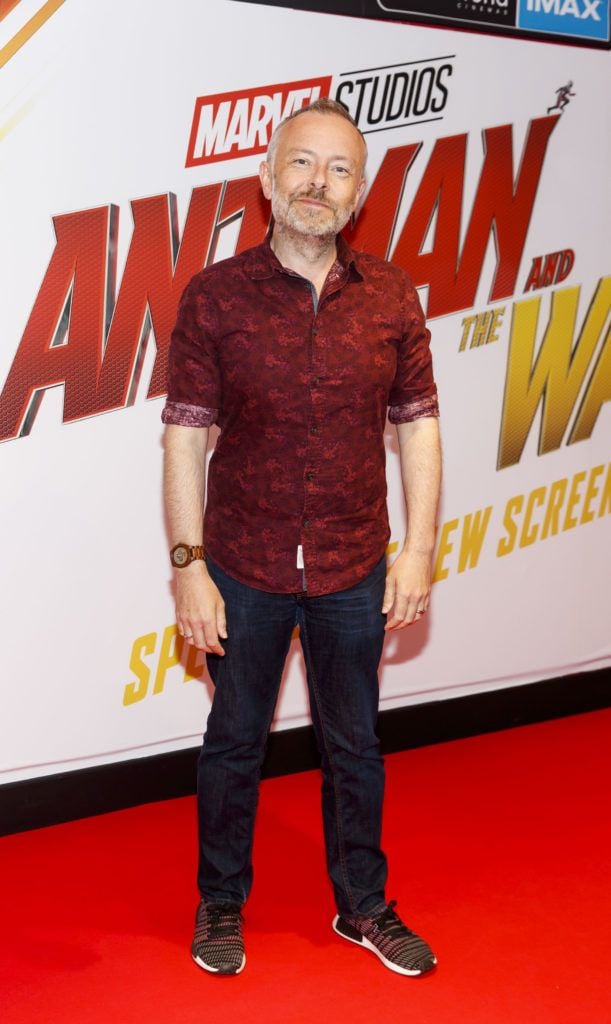 Rick O'Shea pictured at the Marvel Studios special preview screening of ANT MAN AND THE WASP in Cineworld IMAX Dublin. Picture Andres Poveda