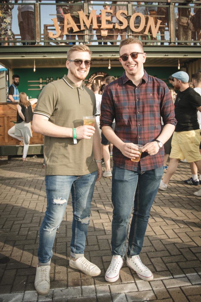 Pictured here is Jordan O'Connor and Luke Walsh at Beatyard in partnership with Jameson Irish Whiskey. Taking place throughout the August bank holiday weekend in Dun Laoghaire. Picture: Derek Kennedy