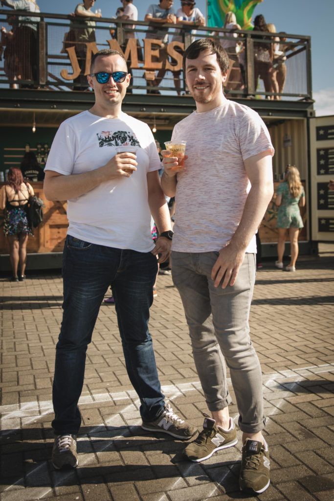 Pictured here is Michael Boland and Alan Hendrick at Beatyard in partnership with Jameson Irish Whiskey. Taking place throughout the August bank holiday weekend in Dun Laoghaire. Picture: Derek Kennedy