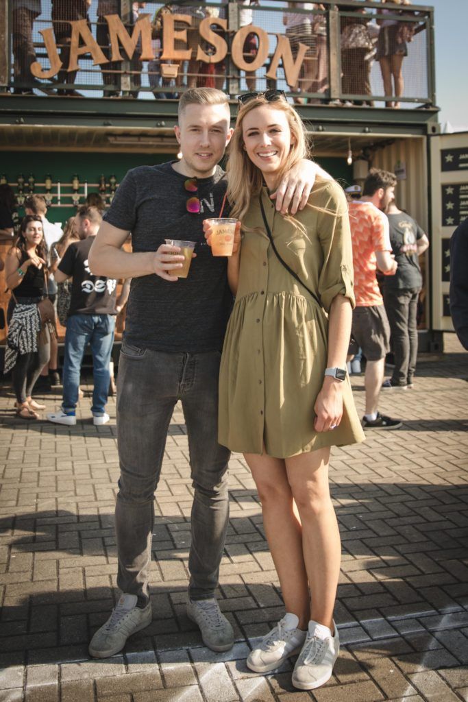 Pictured here is Daryl O'Reilly and Karen Kennedy at Beatyard in partnership with Jameson Irish Whiskey. Taking place throughout the August bank holiday weekend in Dun Laoghaire. Picture: Derek Kennedy