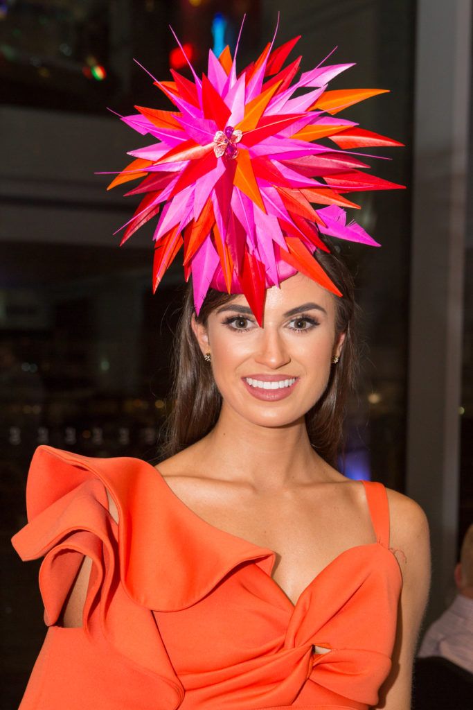 Winner of the g Hotel Best Hat, Aoife O'Sullivan at the Ladies Day After Party in the g Hotel & Spa. Photo: Martina Regan