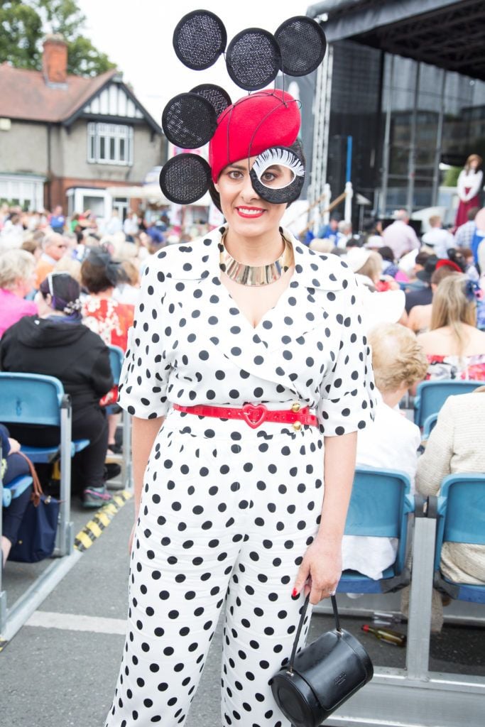 Claire Cameron pictured at the Dundrum Town Centre Ladies Day at the Dublin Horse Show. This years winner was Deirdre Kane from Carlow. Photo: Anthony Woods