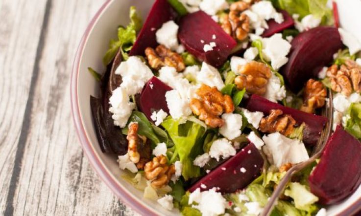 BEETROOT, CANDIED WALNUTS AND FETA SALAD with ilovecooking.ie