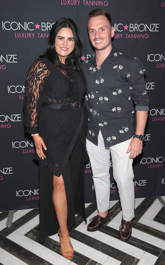 Mikaela McNamee and David Price at the Iconic Bronze Extra Dark Tan launch at the Ivy Garden Hotel, Dublin. Picture: Brian McEvoy
