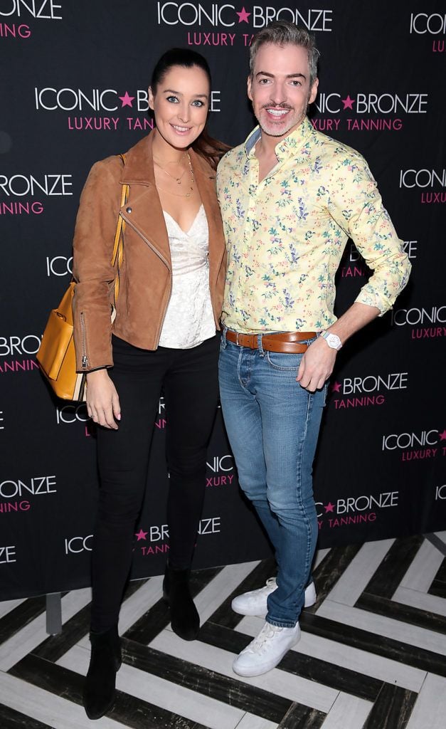 Rachel Purcell and Dillon St Paul at the Iconic Bronze Extra Dark Tan launch at the Ivy Garden Hotel, Dublin. Picture: Brian McEvoy

