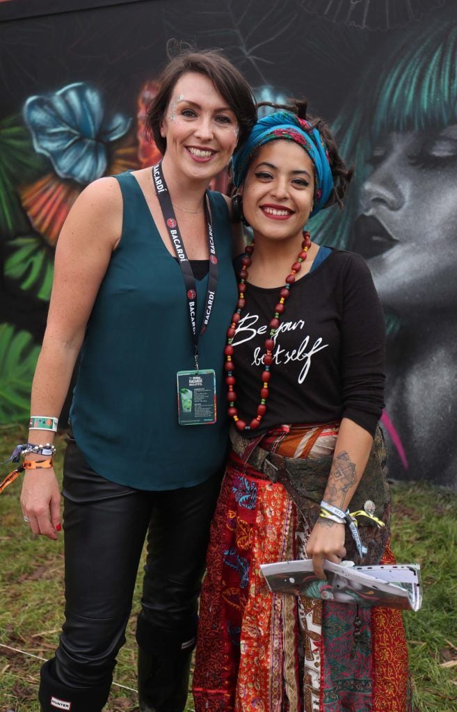 Lorraine Nolan and Kathrina Rupit pictured in the renowned Casa Bacardi on Day Two of Electric Picnic 2018. Pic: Robbie Reynolds